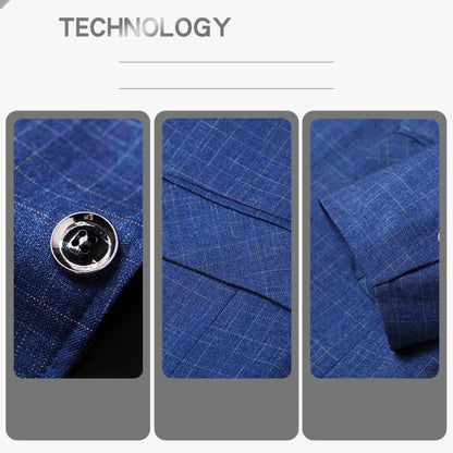 Herr Slim Fit Blazer – Rutig Strükfri Kavaj för Business Casual, Vår & Höst, 3 Färger