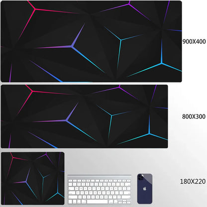900x400 Geometric Art Large Gaming Mouse Pad Gamer Big Mouse Mat Computer Gaming Locking Edge MousePad Keyboard Desk Mice Pads
