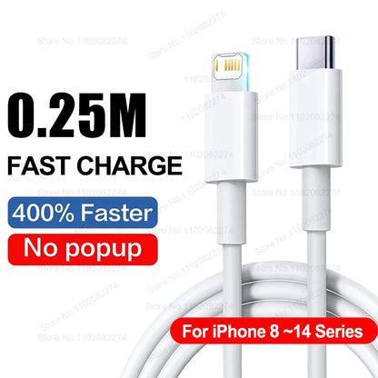 PD 20W/40W Snabbladdare för iPhone och USB-C-kablar – Kompatibel med iPhone 11–16 Pro Max