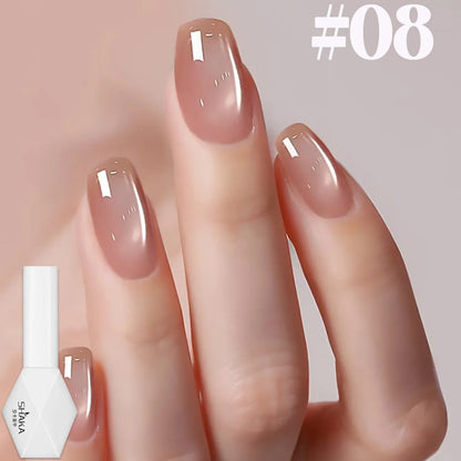 1-12pcs SHAKA Autumn Tanhua Cat Eye Pink Transparent Color Gel Nail Polish 2026 New Simple And Generous Halloween Nail Gel