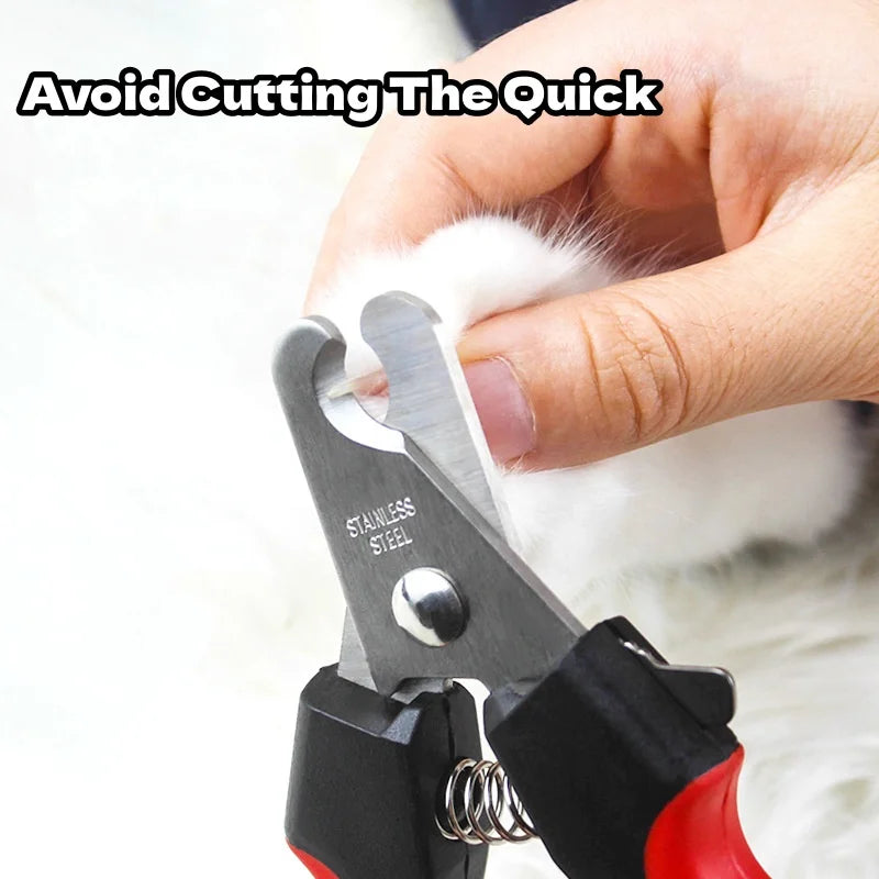 Easy Use Pet Nail Clippers for Beginners with Safety Guard Sharp Dog Cat Nail Trimmer with File Non-slip Handle Grooming Tool