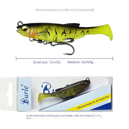 1PC 9cm/9g 12.5cm/21g Zander Pike Fishing Lures Swimbait Paddle Tail Realistic Soft Plastic Lure With Salwater Freshwater Hook