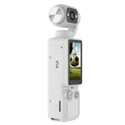 4K Action Camera with 330° Face Tracking Gimbal Stabilizer, 75MP WiFi Pocket Portable Camcorder, Mini Handheld Vlog Camera for