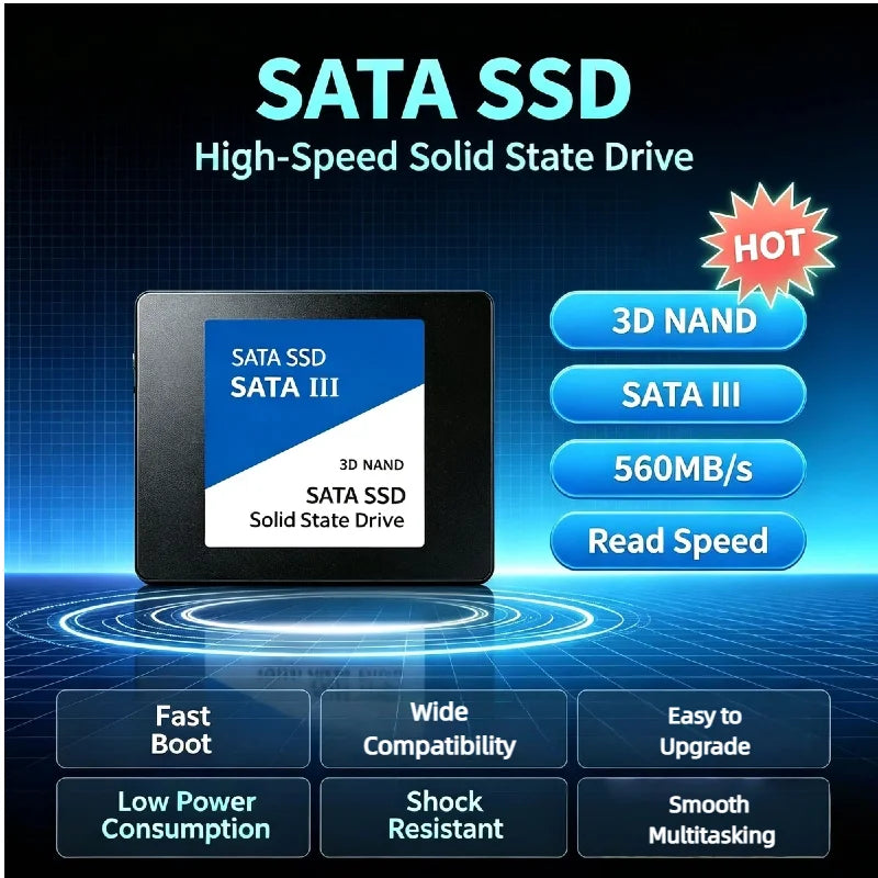 [Brand+] Original 2.5 Inch SATA III SSD Internal Solid State Disk 1TB 2TB SATA3 Hard Drive High Speed SSD for Desktop Laptop PC