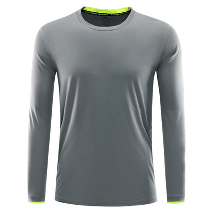 Långärmad Funktionströja med Eget Tryck eller Brodyr – Snabbtorkande Rund Hals Sport Unisex S–5XL (Asian)