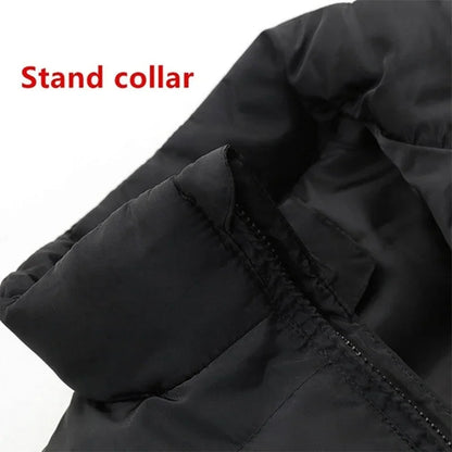 Custom Logo Vest Jacket, Warm Sleeveless Winter Coat with Stand Collar, Windproof Quilted Waistcoat for Autumn Casual Outd