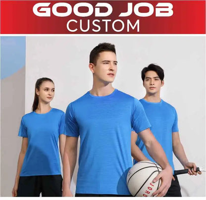 Herr Sport T-Shirt 2026 – Anpassningsbar Logotryck Brodyr Elastisk Quick Dry 9 Färger Asian S–4XL