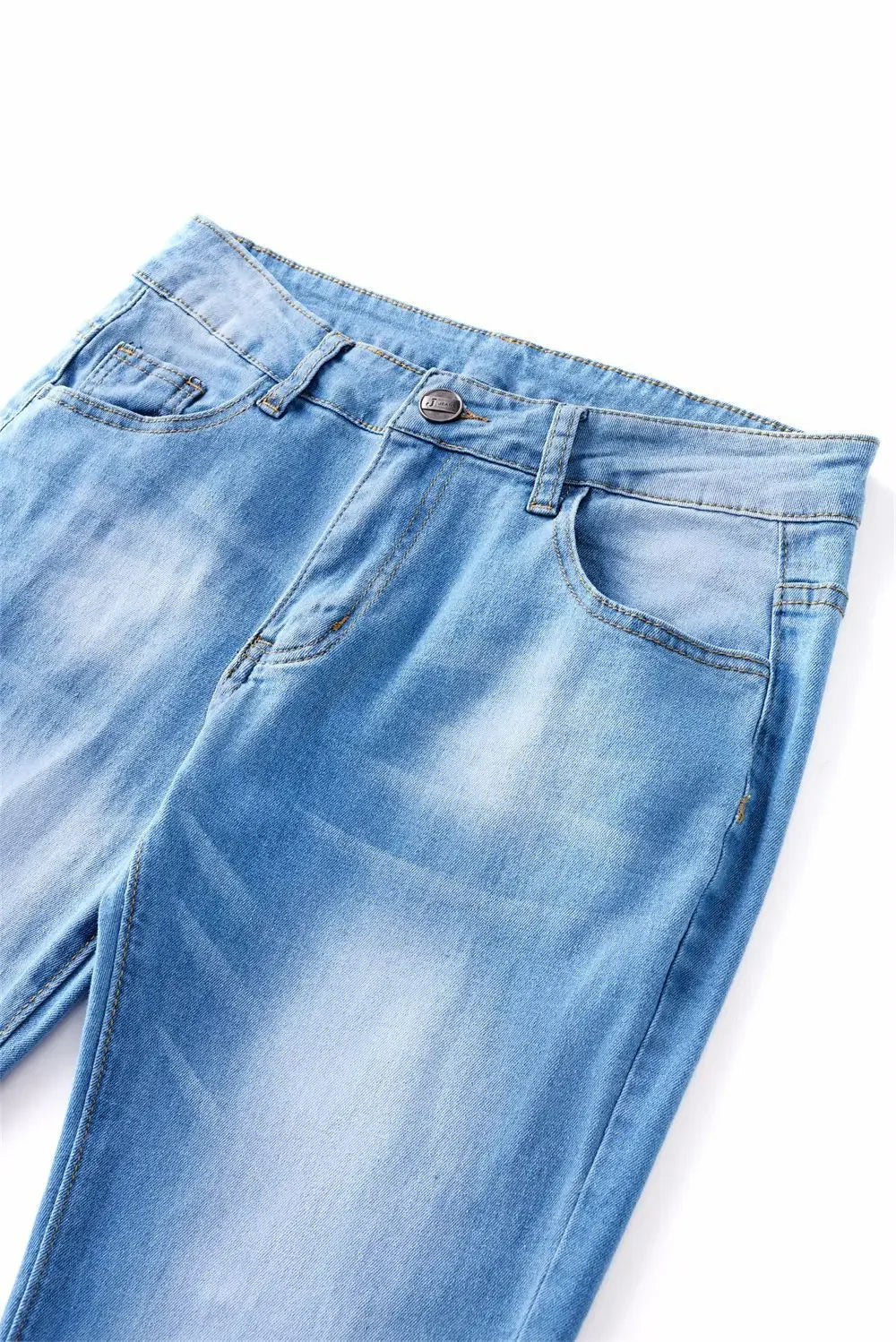 Flare Pants Jeans for Women Vintage Denims Stretch Mid Waist Washed Distressed Pockets Boot Cut 2025 Streetwear Skinny Trousers