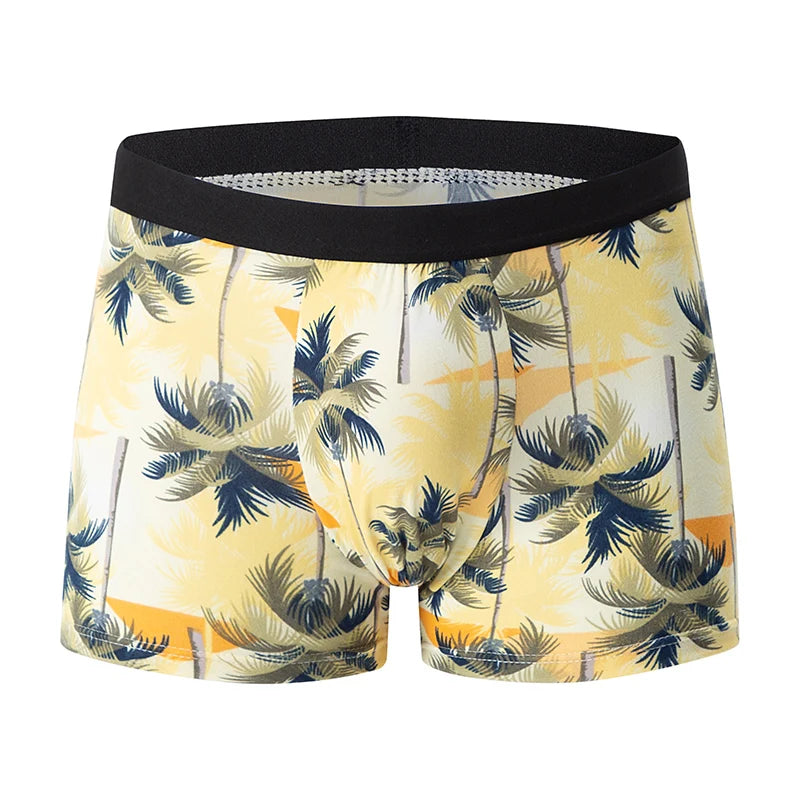 Herr Boxershorts 4-pack Blommigt – Andningsbara Plus Size Tonåringar & Vuxna, XS–XXXL