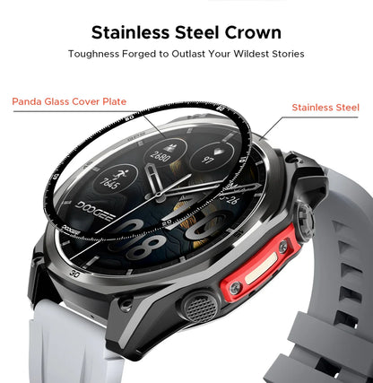 DOOGEE ANYWISE W1 PRO Smartwatch 1.43'' 5ATM Water Resistance 178 Sports Modes Health Monitoring Geomagnetic Sensor Offline Maps