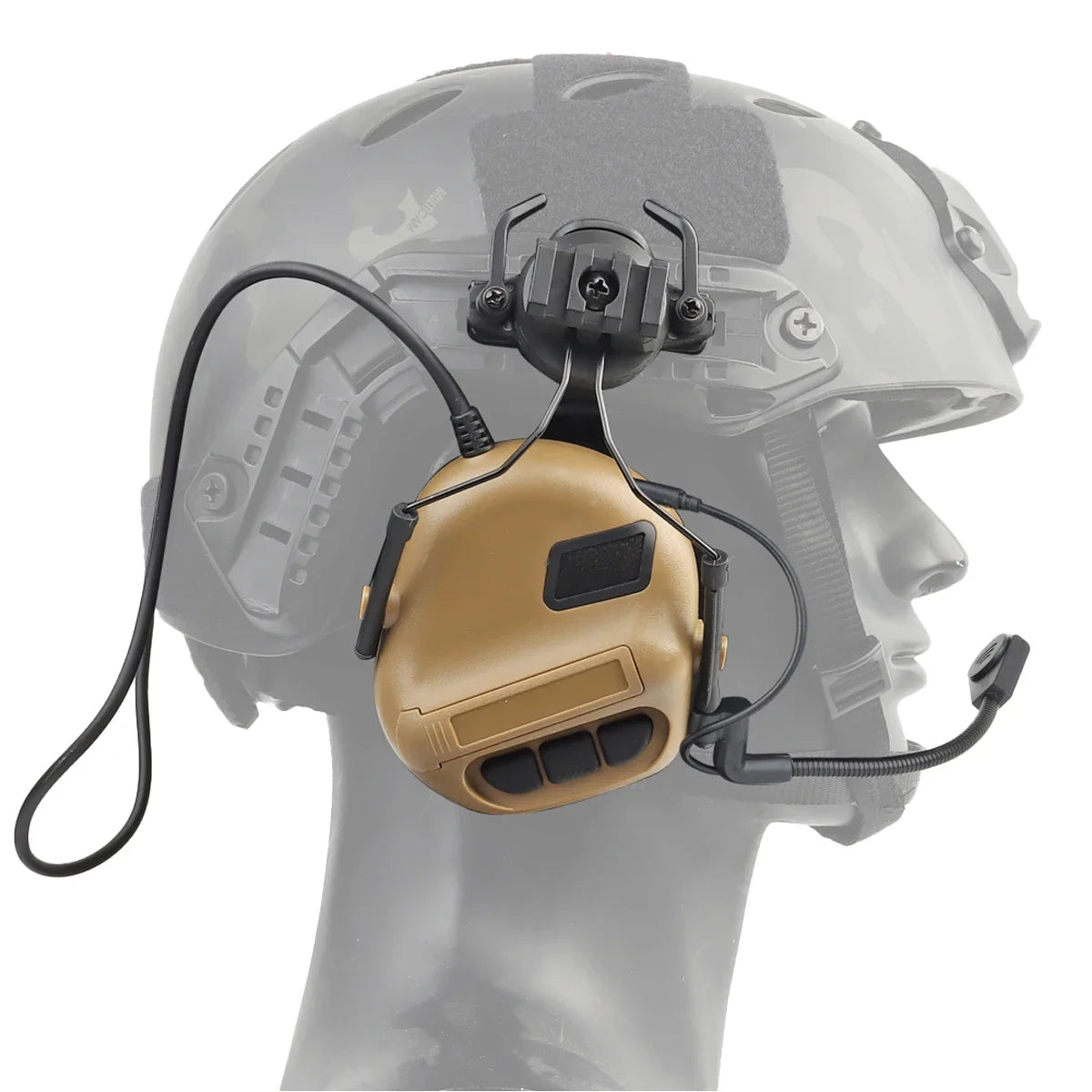 Tactical Helmet Headset Non-picking Noise-Cancelling Headset For Gen5 Helmet Headset Baofeng Radio PTT Adapter Mobile Earphone