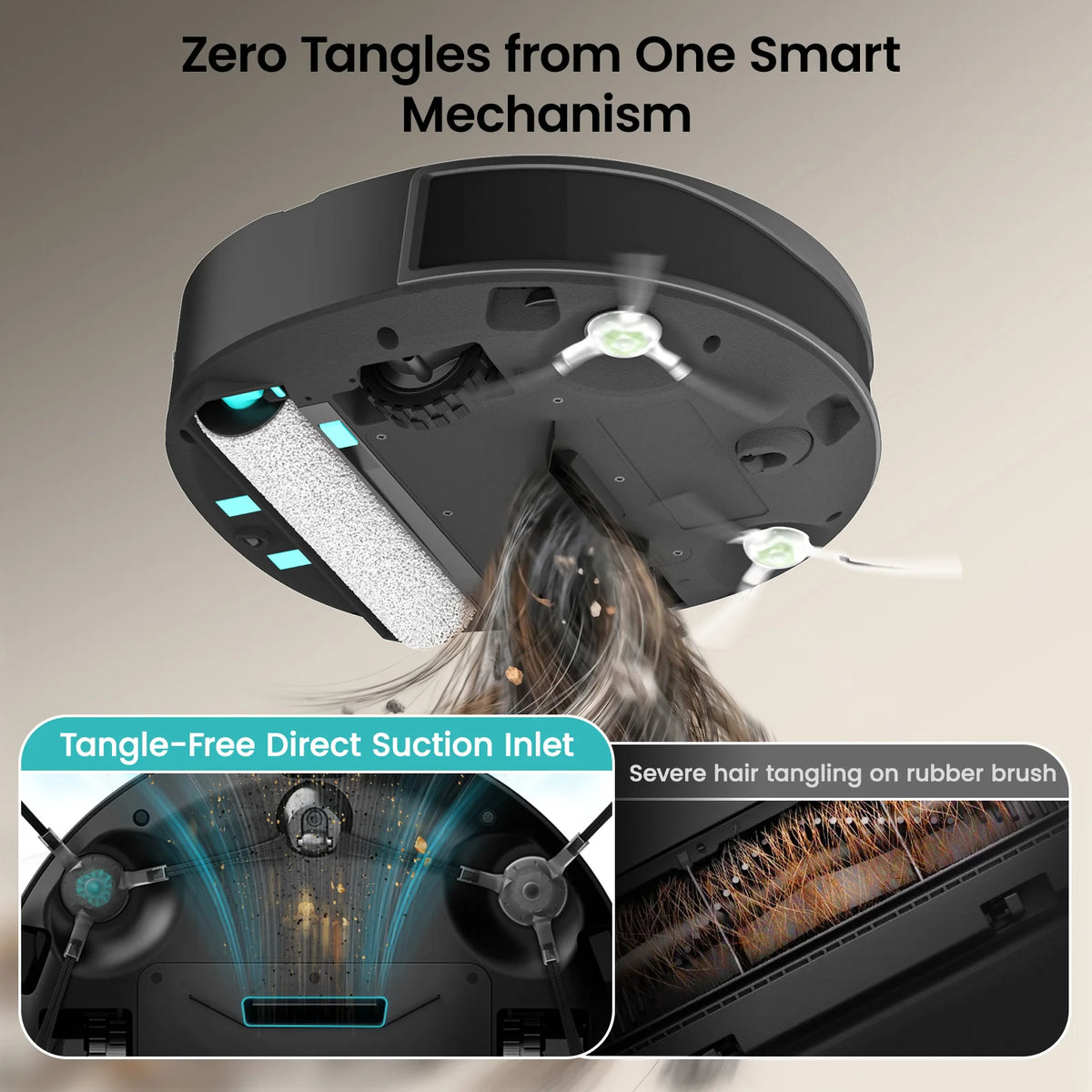 Lefant M265 Robot Vacuum Cleaner with Mapping, 20000Pa, Self-Cleaning Roller, Clean Water Wash, Laser dToF, Avoid PSD, Anti-Tangle, Compact, WiFi 2.4G/5G/Alexa/APP