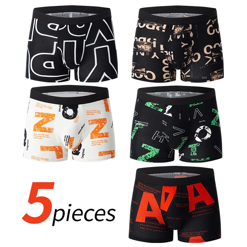 Herr Boxershorts 5/10-pack Svart Guldtryck – Bekäma Plus Size Sport & Strand, S–XXXL