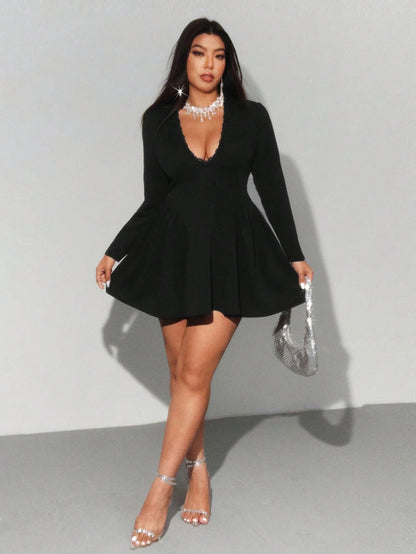 plus Size Lace Sexy Dress Elegant Gown for Women Big Size Party Outerwear Fashionable Casual Dress