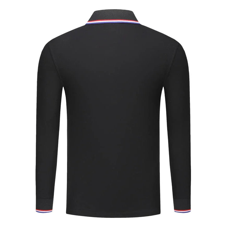 Långärmad Polo-shirt med Eget Tryck eller Logotyp – Unisex S–4XL (Asian)