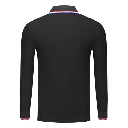 Långärmad Polo-shirt med Eget Tryck eller Logotyp – Unisex S–4XL (Asian)