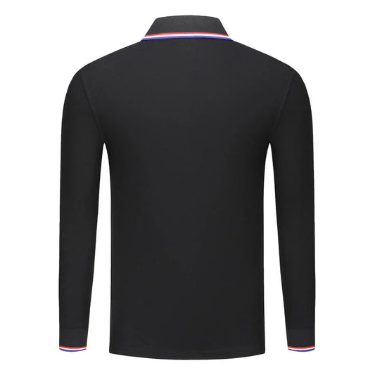 Långärmad Polo-shirt med Eget Tryck eller Logotyp – Unisex S–4XL (Asian)