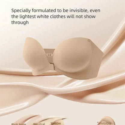Dam KUCLUT Issilke Shapewear BH – Sömlös Push-up Trådlös Magkontroll Kylande Osynlig, Svart & Hudton 70–85 A–C