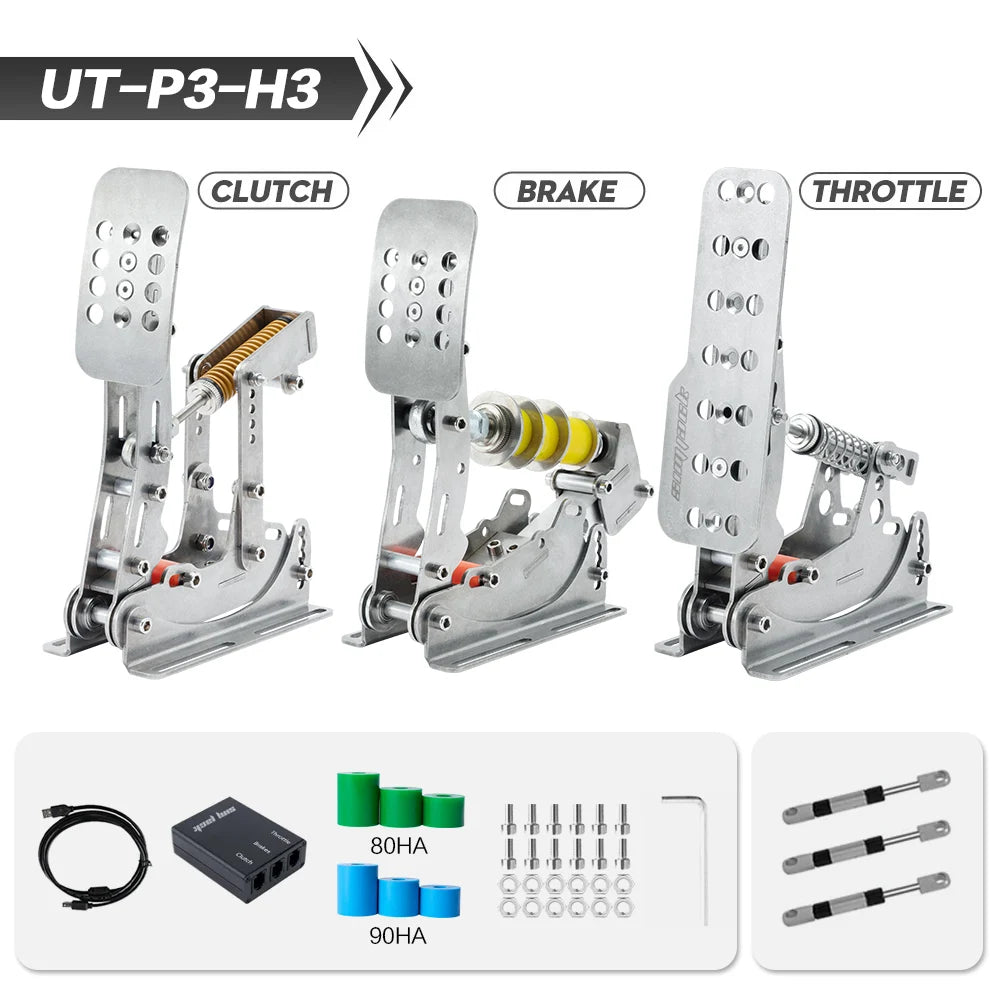 SIMJACK Ultimate Pedals Sim Racing Pedals PC Racing Simulator Pressure Sensor Load Cell HE Hydraulic Pedal