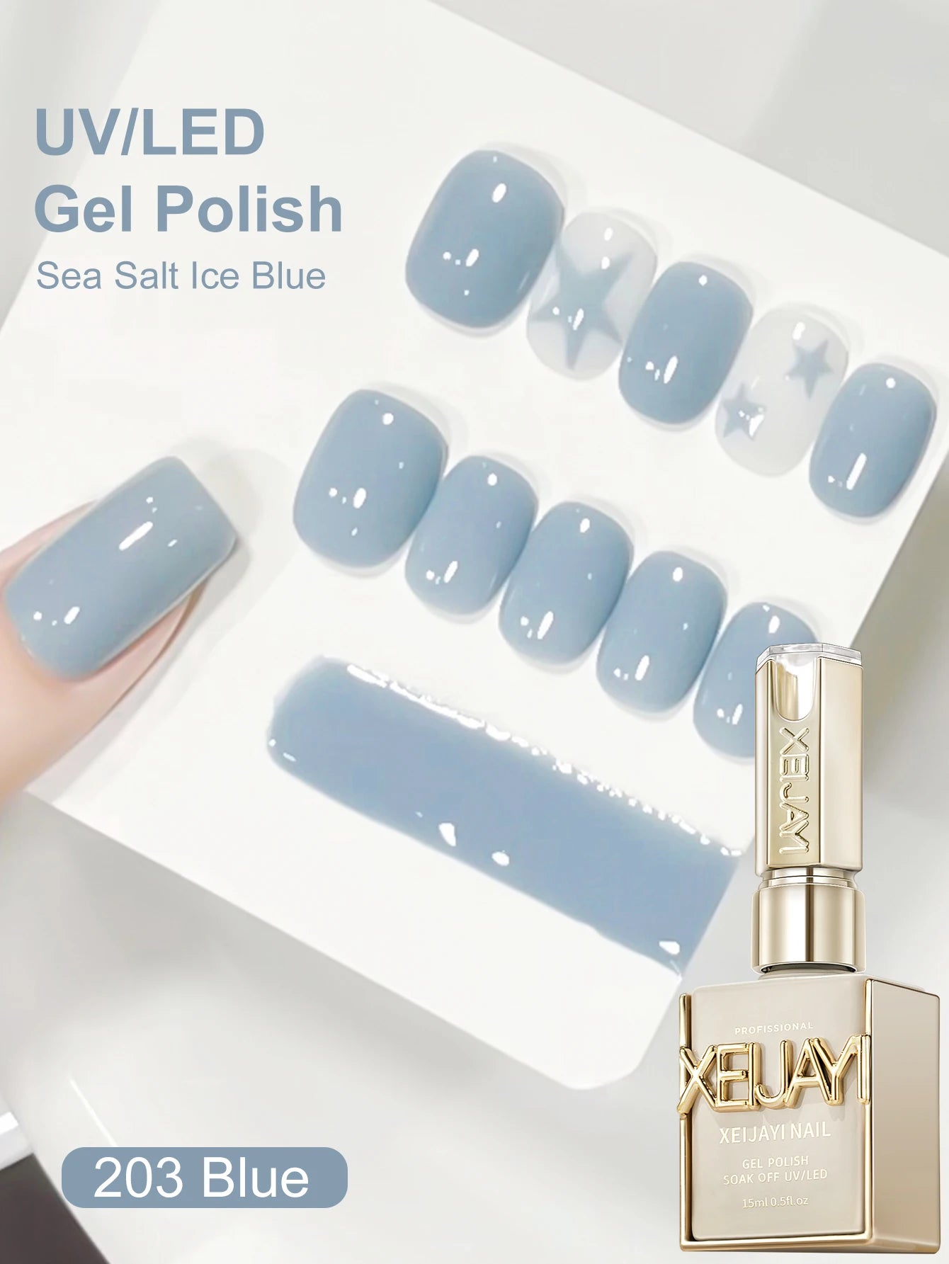 XEIJAYI 1Pc 15ML 13Colors to Choose From Pure Nail Polish Gel Nail Add Semi-Permanent Soak Off UV LED Construction Gel Varnish