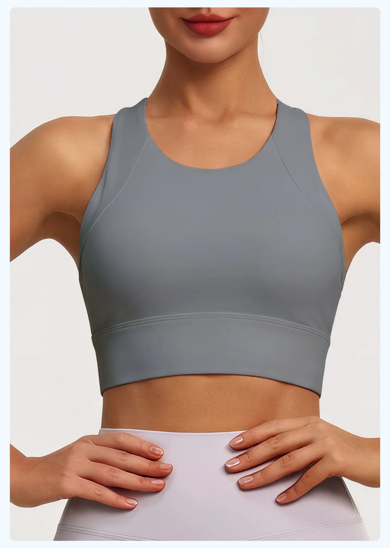 Dam Sport-BH Yoga Linne – Halterneck Inbyggda Kuddar Högintensiv StötDämpning Tennis, 5 Färger S–XXL