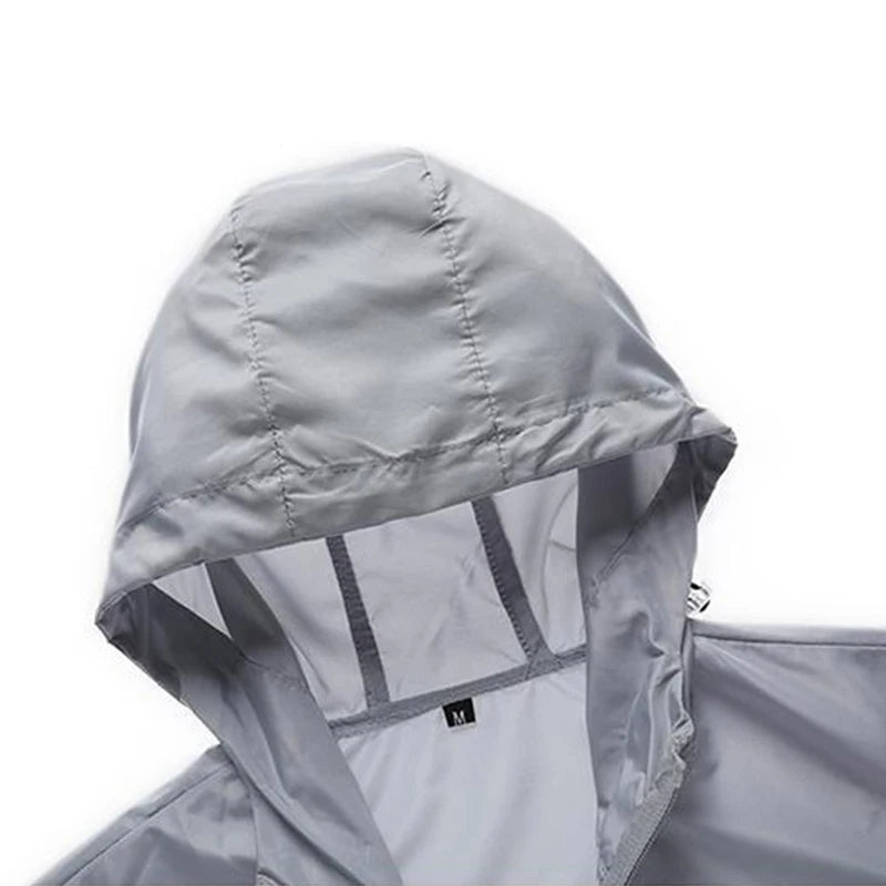 UPF50+ Sommarvindjacka Herr – Tunn, Vattentålig & Snabbtorkande med Huva, M–5XL