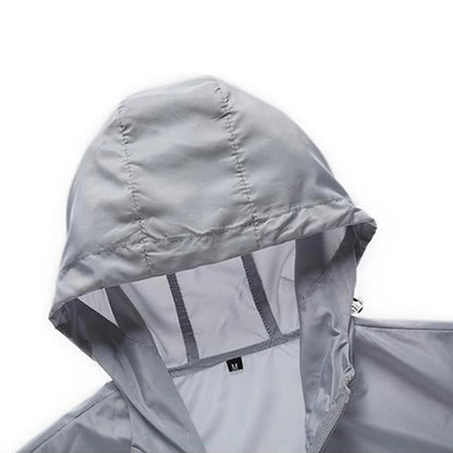 UPF50+ Sommarvindjacka Herr – Tunn, Vattentålig & Snabbtorkande med Huva, M–5XL