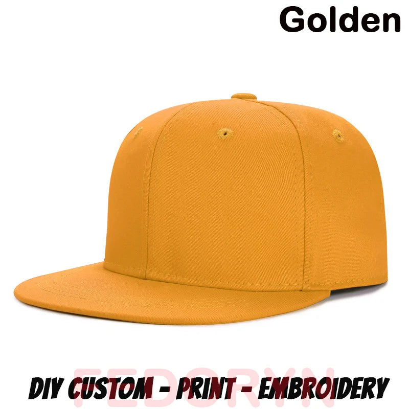 FEDORYN Snapback Keps Splice-Färger Hip Hop – 40 Färger Akryl/Polyester Justerbar Unisex Anpassad Brodyr Tryck Grossist Dropshipping