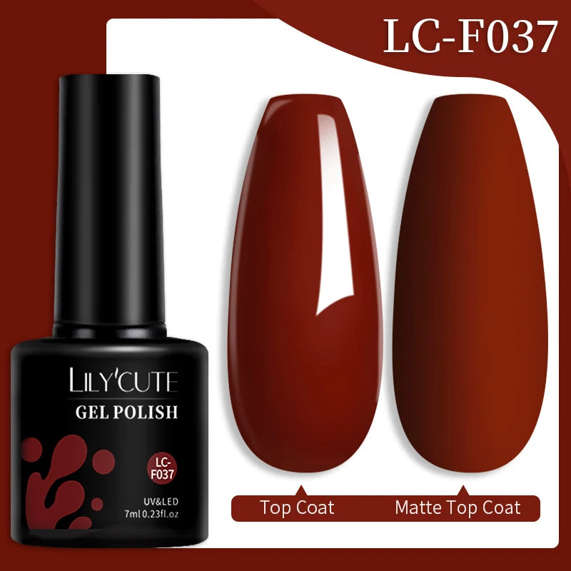 LILYCUTE 129 Colors 7ML Nail Gel Polish Nail Supplies Vernis Semi Permanent Nail Art Manicure Soak Off LED UV Gel Nail Varnishes