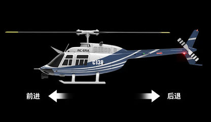 RC Helikopter Bell 206 – 4CH 2.4GHz 6-axlat Gyro Höjdhållning App-styrd 80–100m CE Inomhus/Utomhus C138 2026