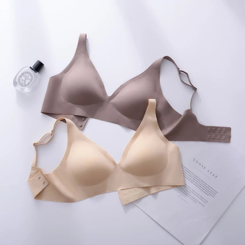 S-4XL Large Size Seamless High Quality Wireless Women's Underwear Small Breast Gathering Beautiful Back Sports Comfortable Bra
