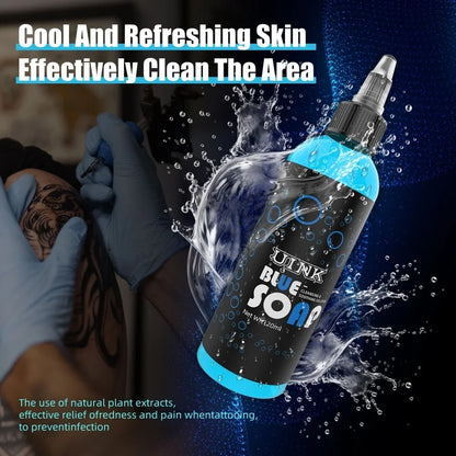 DQFART 120ml Blue Soap Green Soap Tattoo Cleaning Products Safe Can Be Used For The Human Body Professional Tattoo Artists Body Art Creative Designs Supplies Accessories