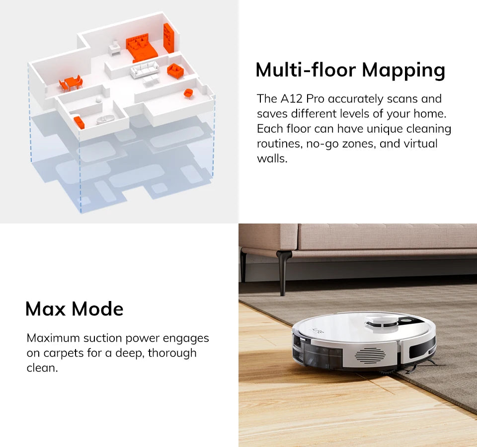 ILIFE A12 Pro Robotdammsugare och Mopp