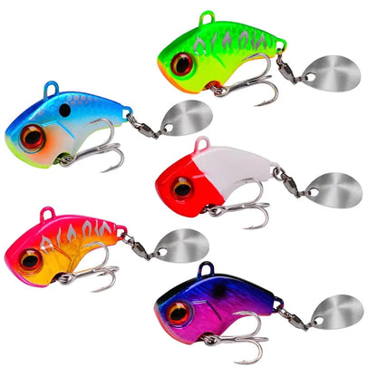 Fishing Lures Wobble Rotating Metal Vib Vibration Bait Winter Fishing 6g 15g 28g Artificial Hard Baits Spinner Spoon Lure