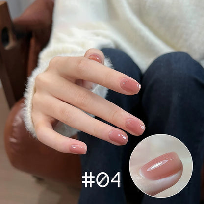 1-24pcs WS Jelly Jade Nude Pink Gel Nail Polish Natural Pink Translucent Color LED UV Gel Soak Off For Home Salon Nail Art DIY