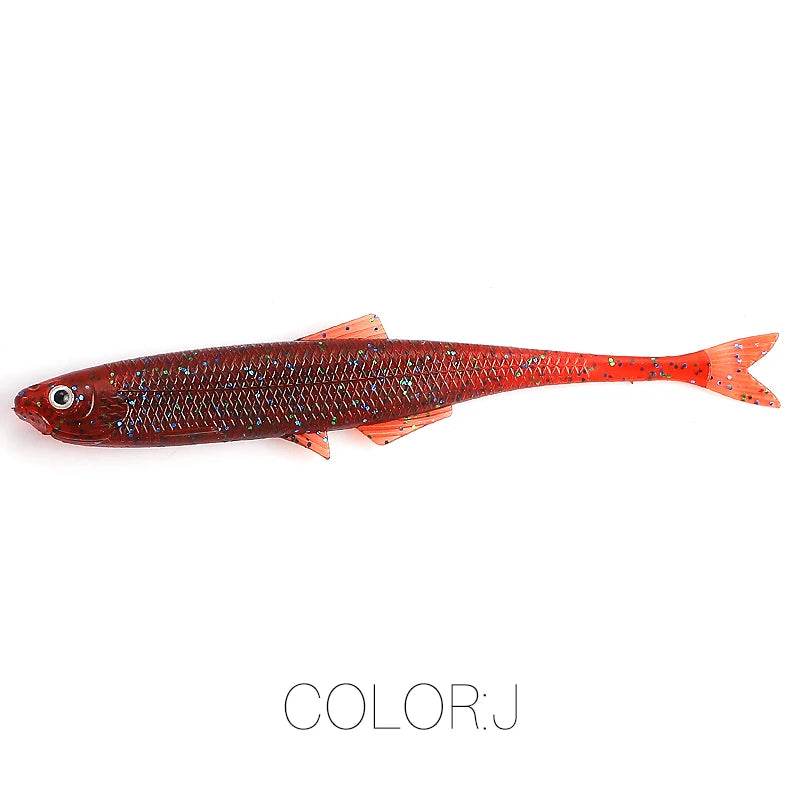NEW Supercontinent leanness ShadTeez 60mm/80mm Perch Bass Artificia Pike Zander Predator Fishing 3d eyes Soft lure Fishing lures