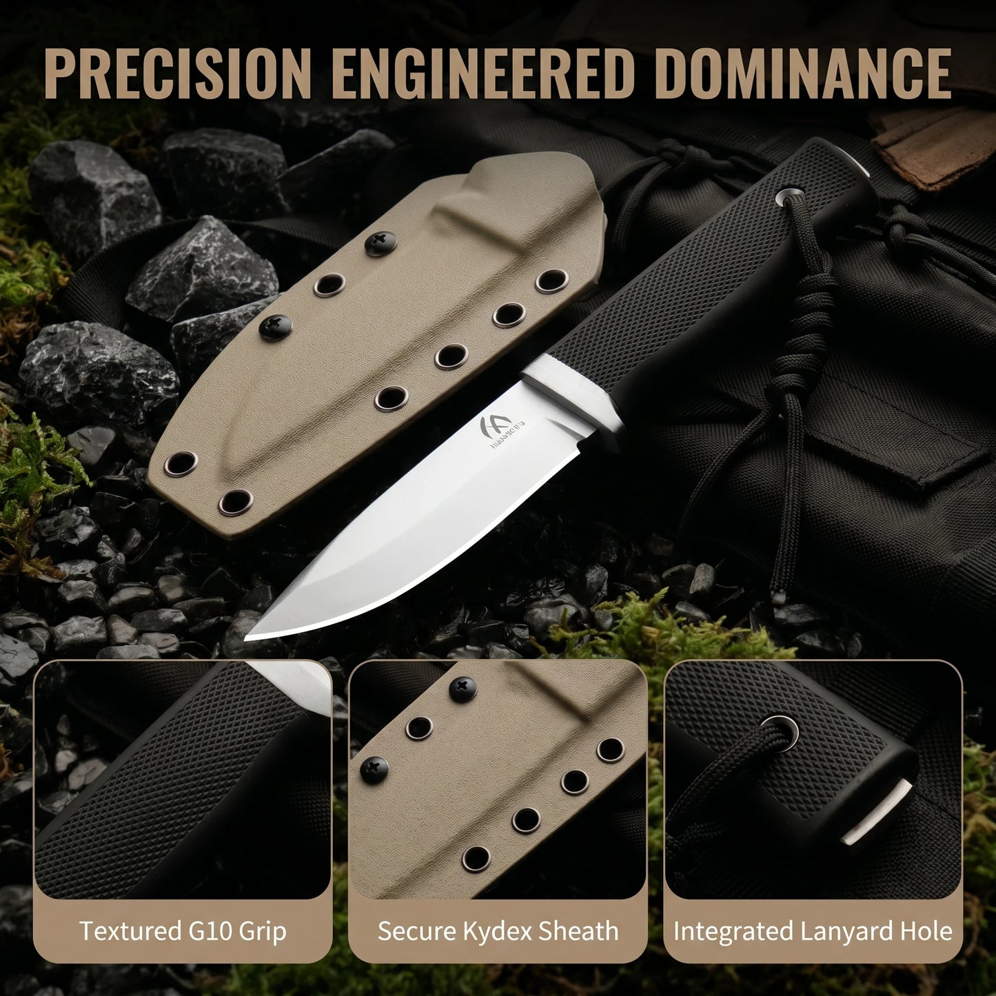 Portable storage outdoor knife, exquisite with sheath protection, camping, hiking, short distance travel, multifunctional knife