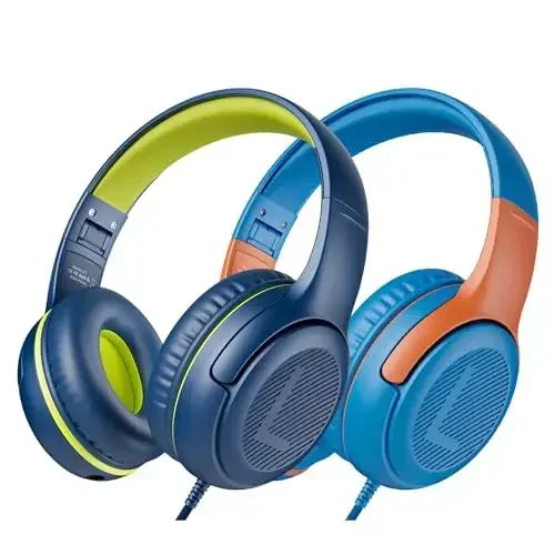 AWATRUE AT2 Headset,3.5mm Surround Stereo Gaming Headphones with Mic Soft Memory Earmuffs for PC,Laptop,Kids for School Toddler