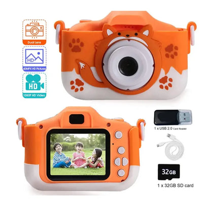 Super Cute Children Camera Kids Educational Toy Children Baby Birthday Digital Camera 1080P Video Camera With Free Gift For Girl