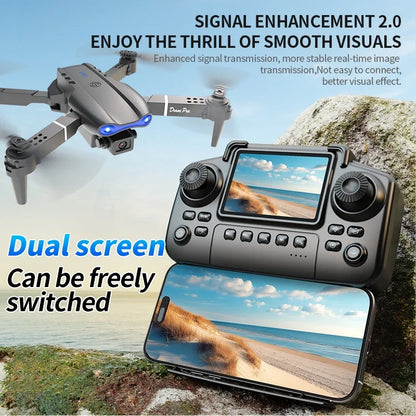 E99 Pro Drone with 8K HD Camera Remote Control Quadcopter Four Axis Aircraft Altitude Hold GPS Flying Toy for Aerial Photography