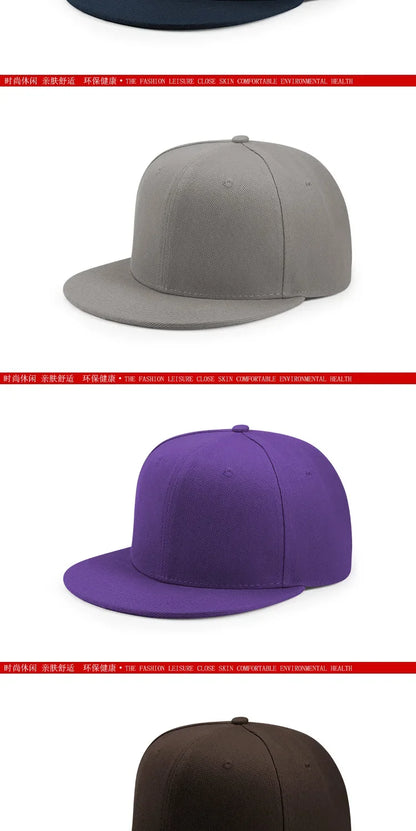 Big Bone Man Plus Size 64cm Baseball Caps Adult Flat Peak Hip Hop Fitted Hat Men Women Large Size Snapback Cap Size 60cm 62cm