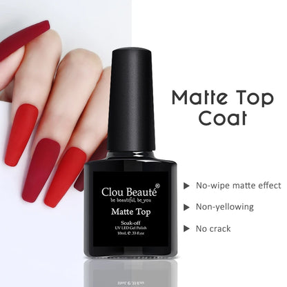 Clou Beaute Transparent French Gel Polish Translucent Nude Pink Red Jelly Glass Milky White Varnish Rainbow Color Nail Art