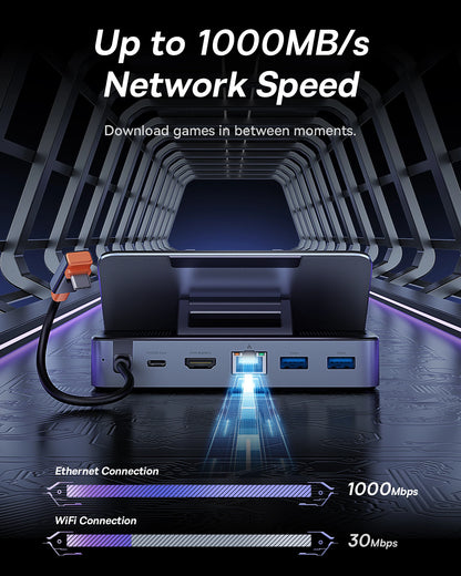 Baseus GamerX 6-port USB-C-docka – HDMI 4K 60 Hz och RJ45