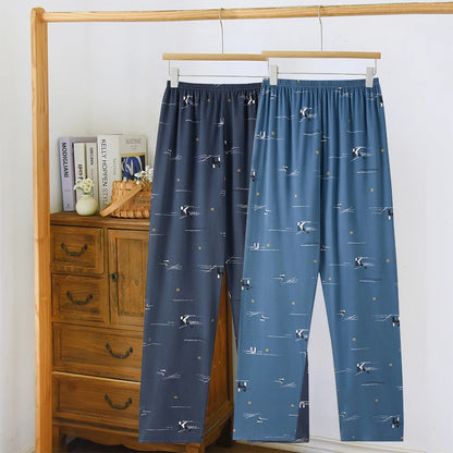 Herr Pyjamasbyxor Långa – Tunna Andningsbara Casual Hemmabyxor, 12 Färger M–6XL