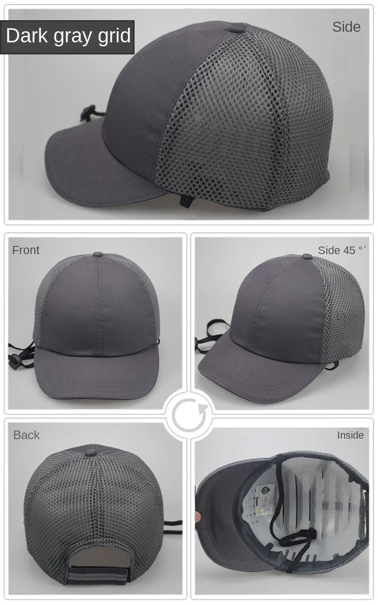 Bump Hat for Safety Baseball Cap Style Hard Hats for Adult Men Women Breathable Lightweight for Head Protection Short Brim