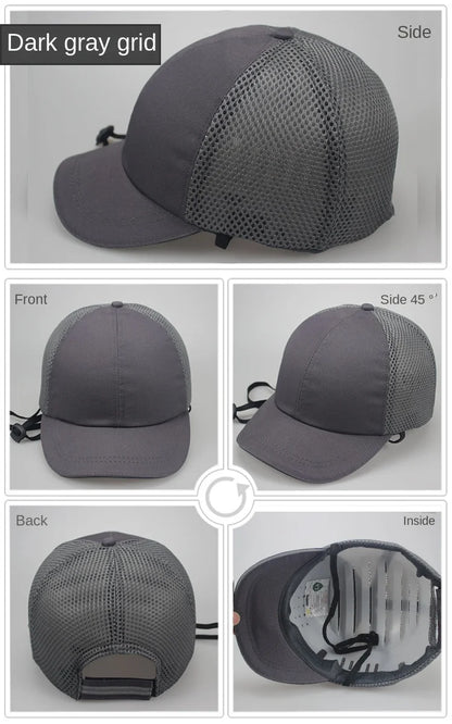Bump Hat for Safety Baseball Cap Style Hard Hats for Adult Men Women Breathable Lightweight for Head Protection Short Brim