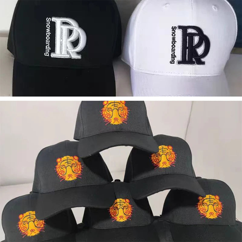 Anpassningsbar Bomullskeps Brodyr Tryck – 18 Färger 54–60cm Justerbar Unisex Hip Hop Snapback Volymrabatt Profilkläder Reklamkeps