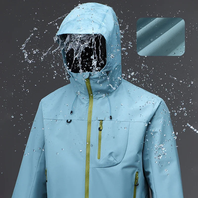 Unisex Softshell Hoodie – Vattentät Vindjämpa för Friluftsliv, Vandring & Klättring, 4 Färger