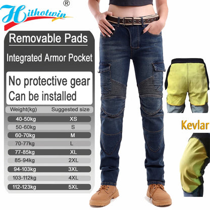 Kevlar Motorcykeljeans för Kvinnor - Blå