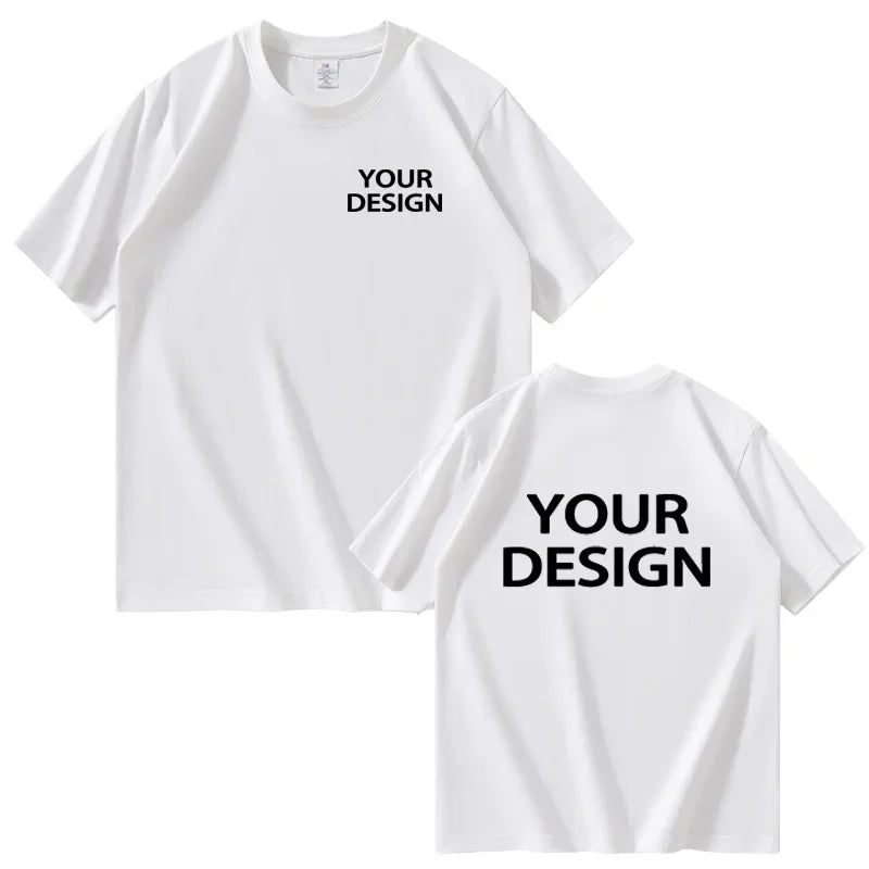 T-shirt i Bomull med Eget Tryck & Logotyp – Unisex, Lös Passform | XS–4XL